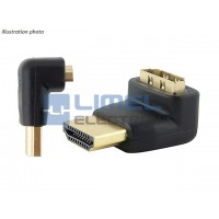 Redukcia HDMI zástrčka - HDMI zásuvka, 270°, pozlátené